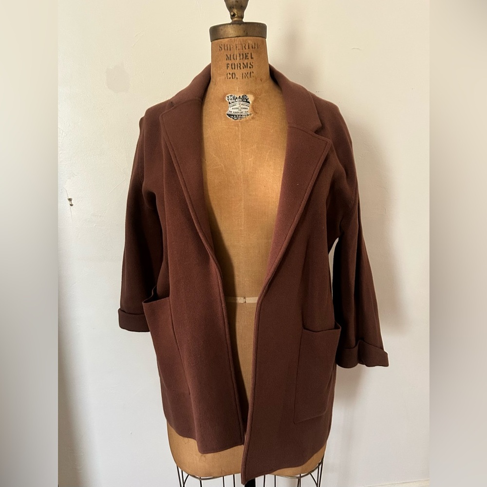 Quince Women's Chocolate Brown Blazer